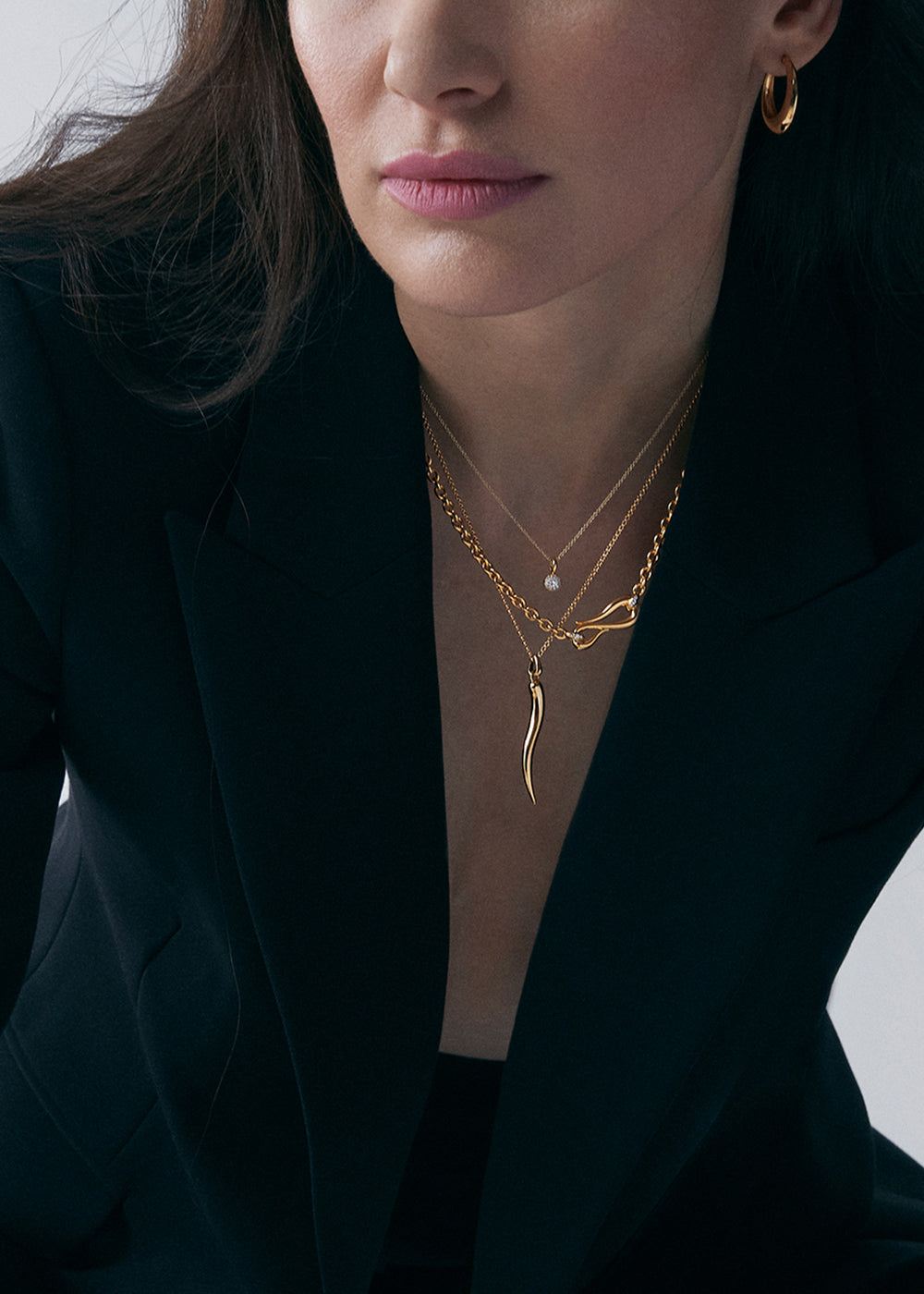 Toro Horn Charm Necklace