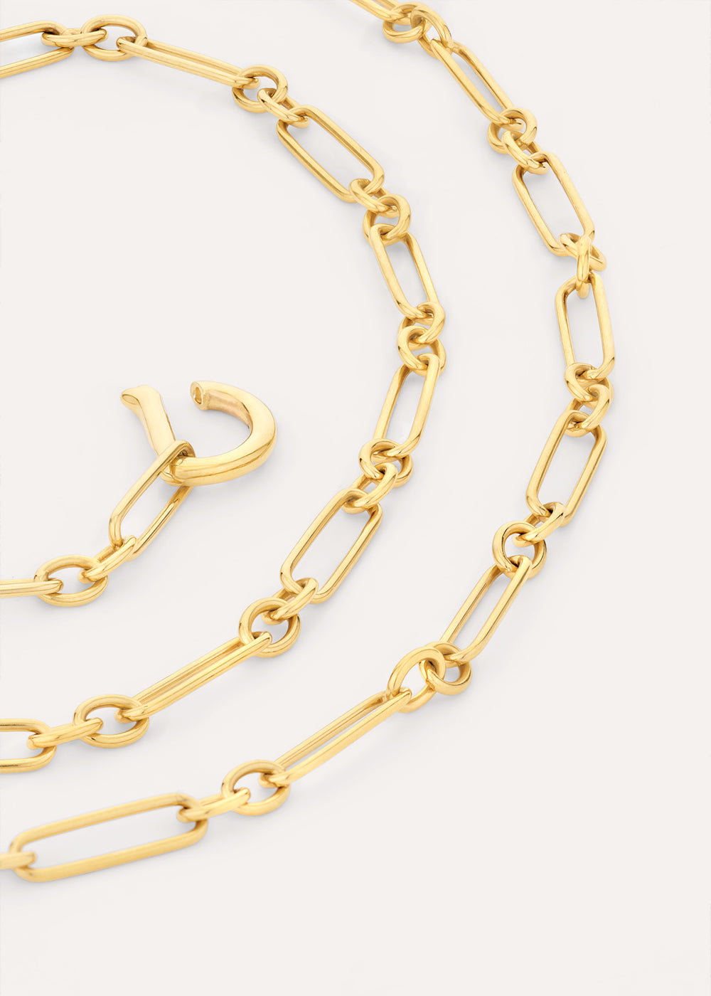 Long Trombone Chain Necklace
