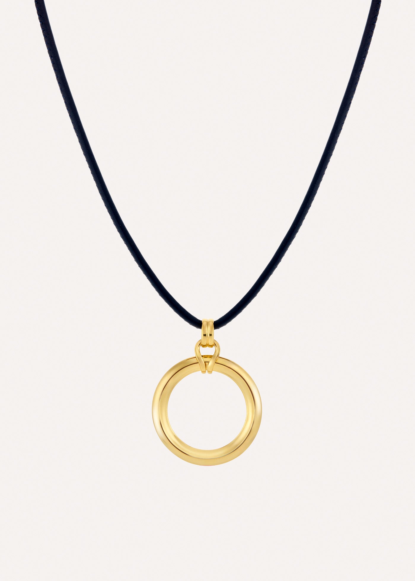 Iceni Chariot Link Navy Leather Pendant Necklace