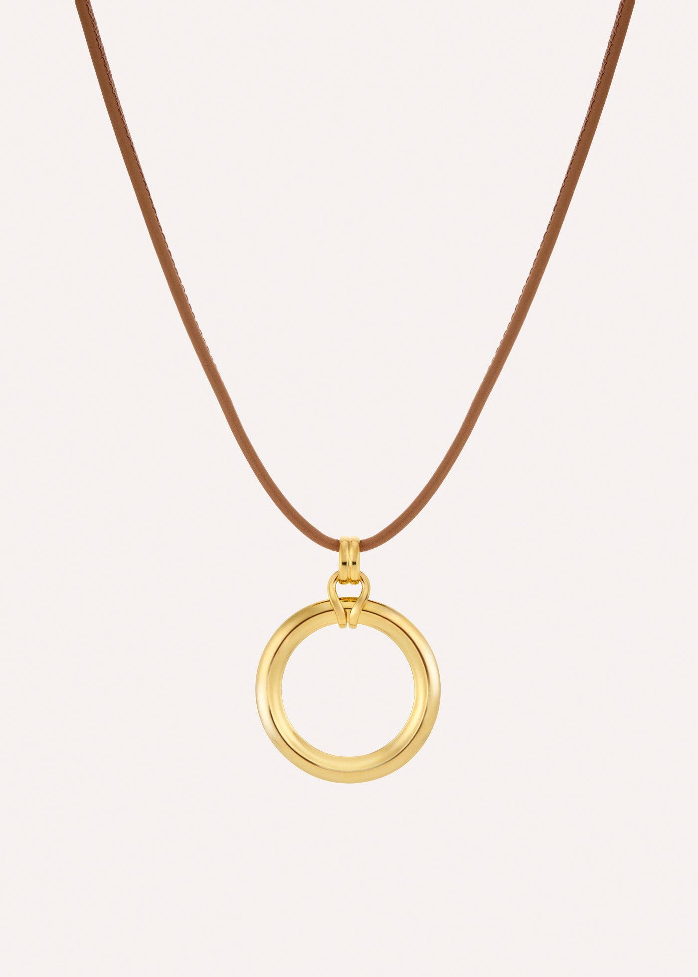 Iceni Chariot Link Brown Leather Pendant Necklace