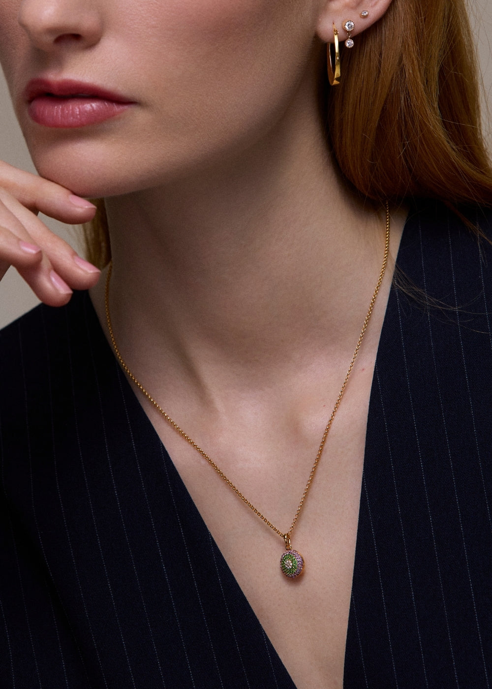 Suffragette Pavé Gemstone Locket