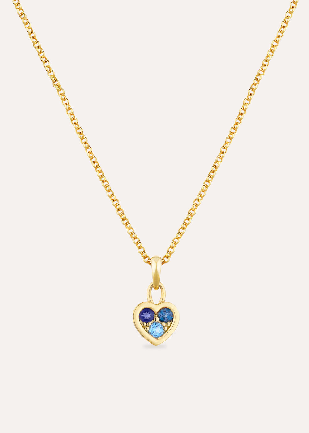 My World Iolite & Topaz Heart Necklace