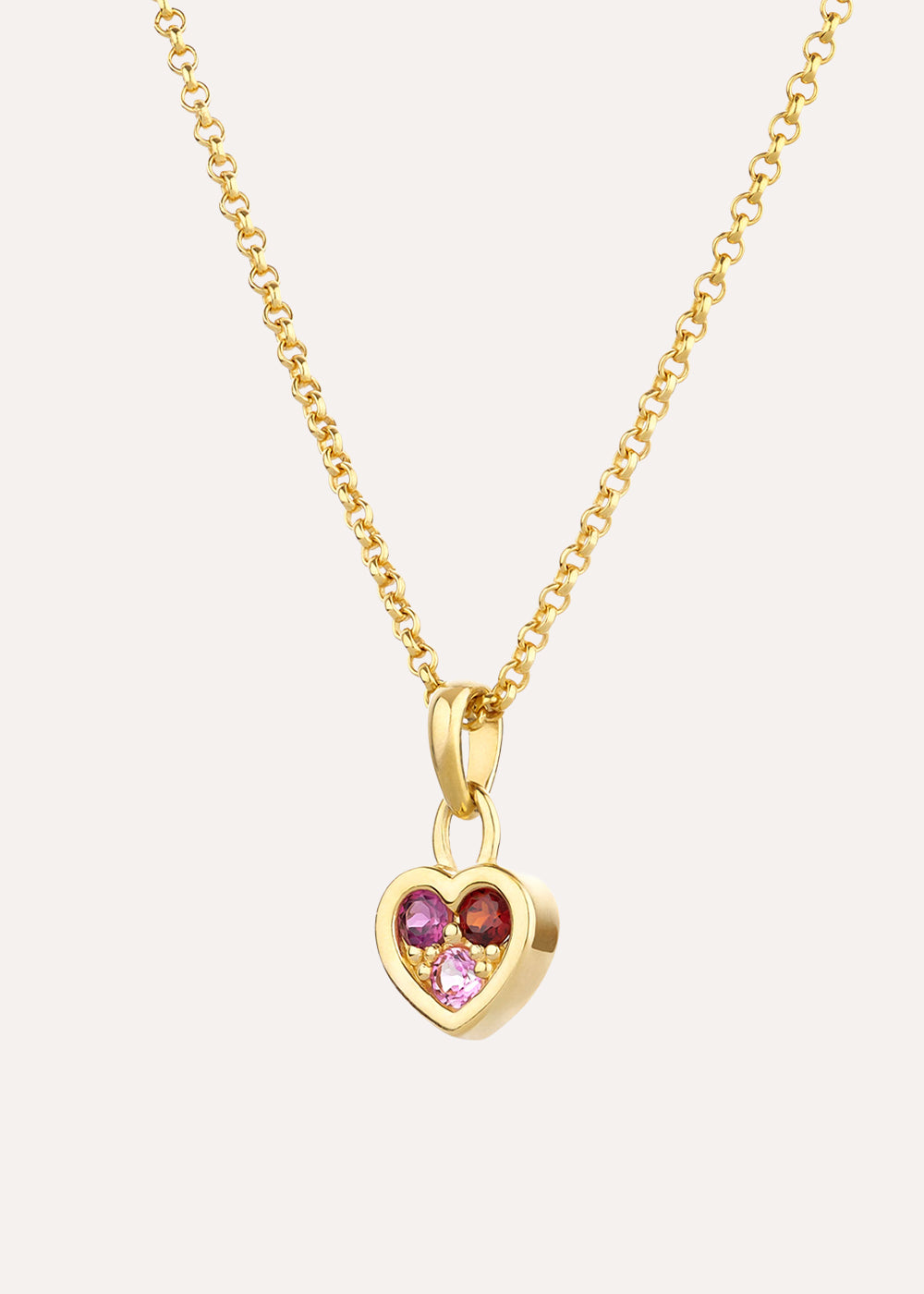 My World Garnet & Topaz Heart Necklace