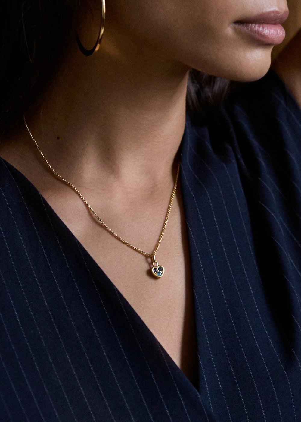 My World Iolite & Topaz Heart Necklace