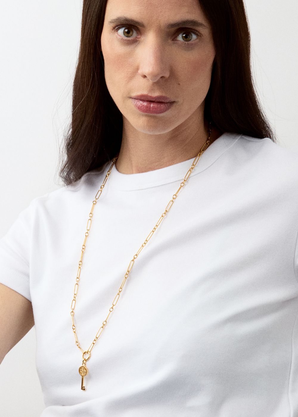Long Trombone Chain Necklace