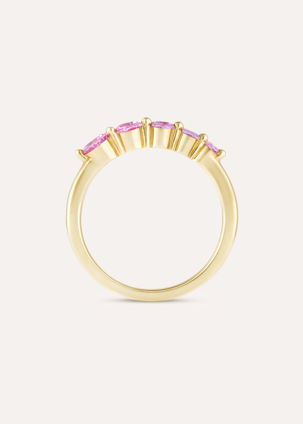 Shuga Pink Sapphire Graduated Ring