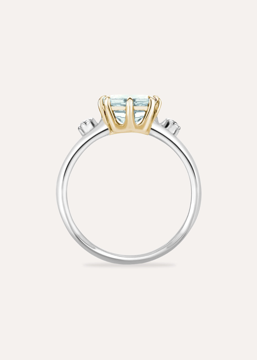 Iris Aquamarine & Lab-Grown Diamond Ring