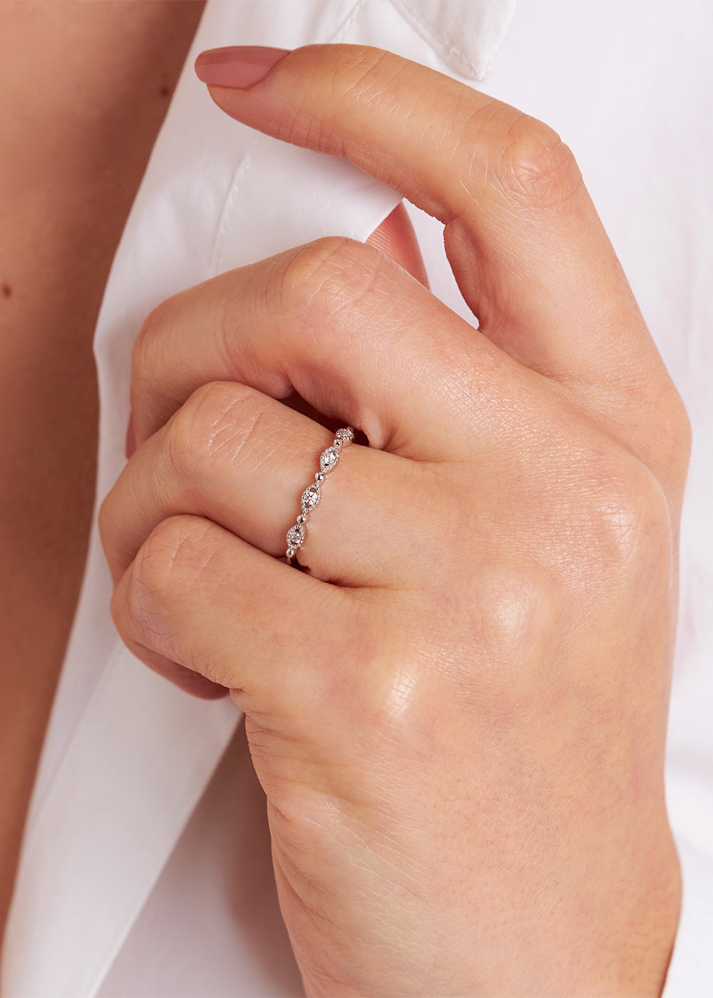 Jasmine Half Eternity Diamond Ring