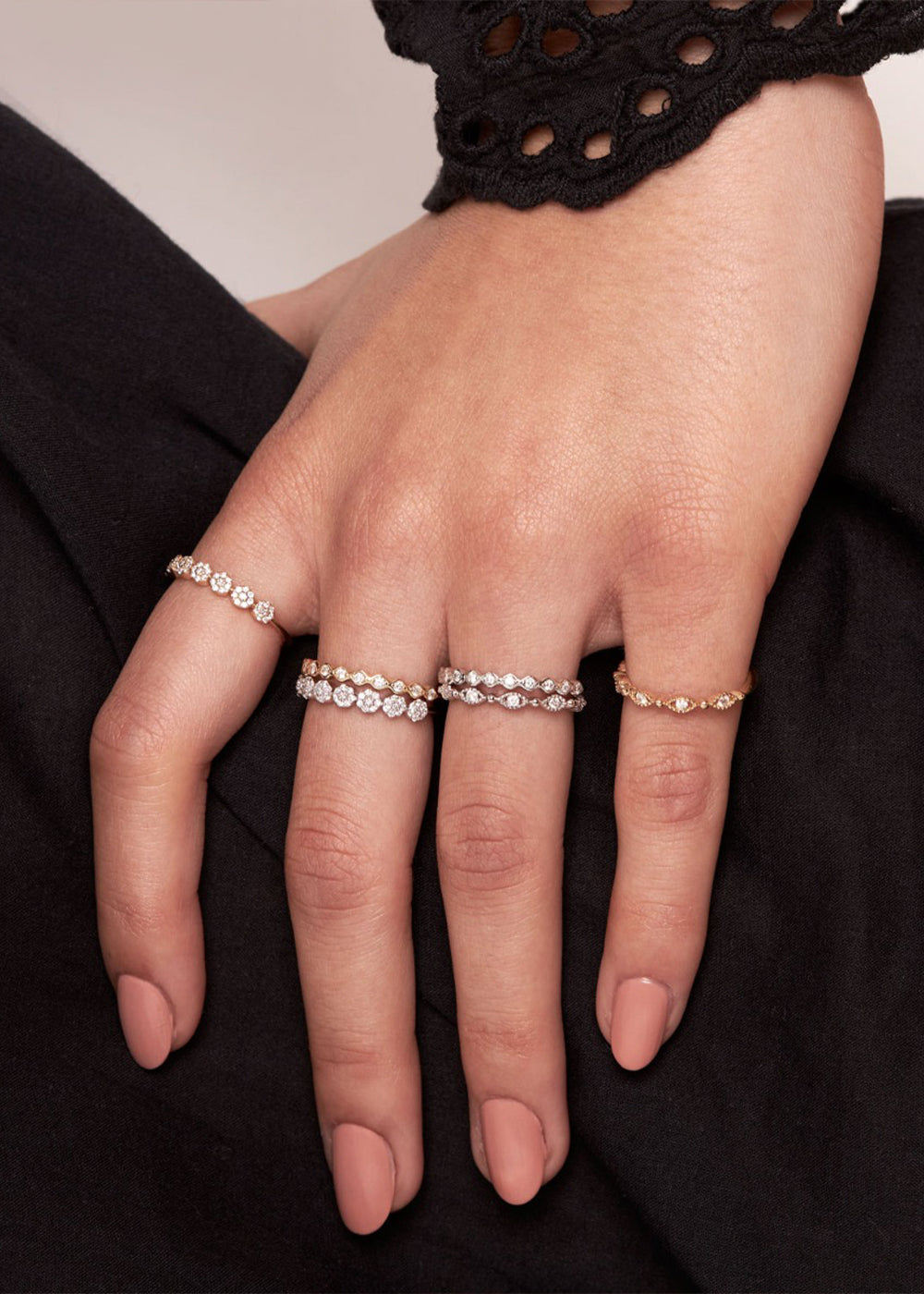 Jasmine Half Eternity Diamond Ring