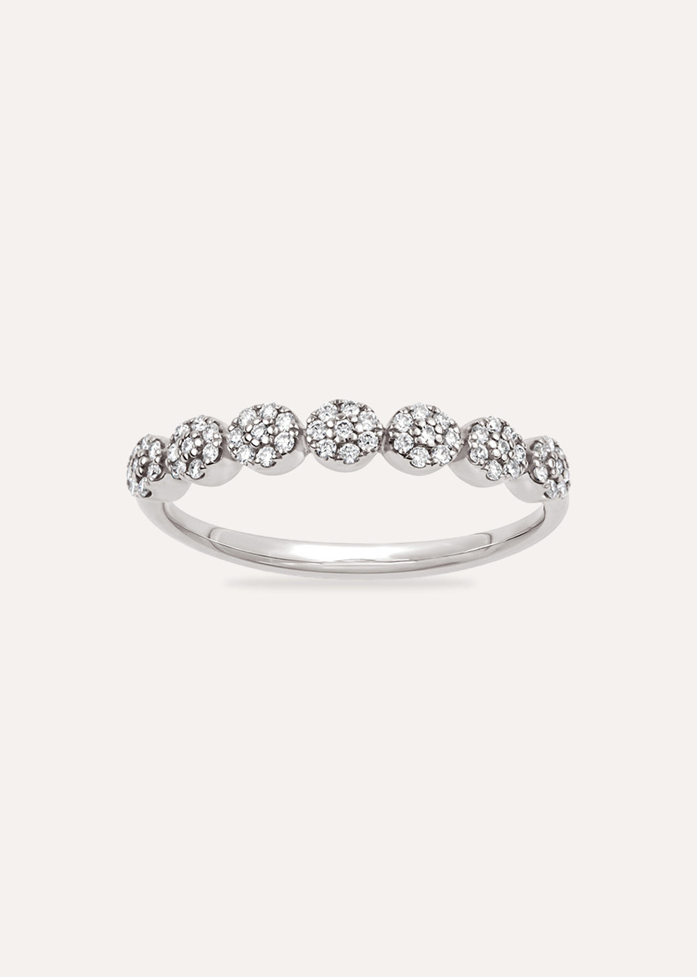 Starflower Diamond Half Eternity Ring