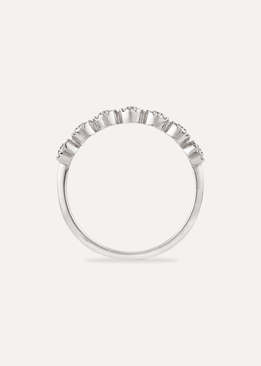Starflower Diamond Half Eternity Ring