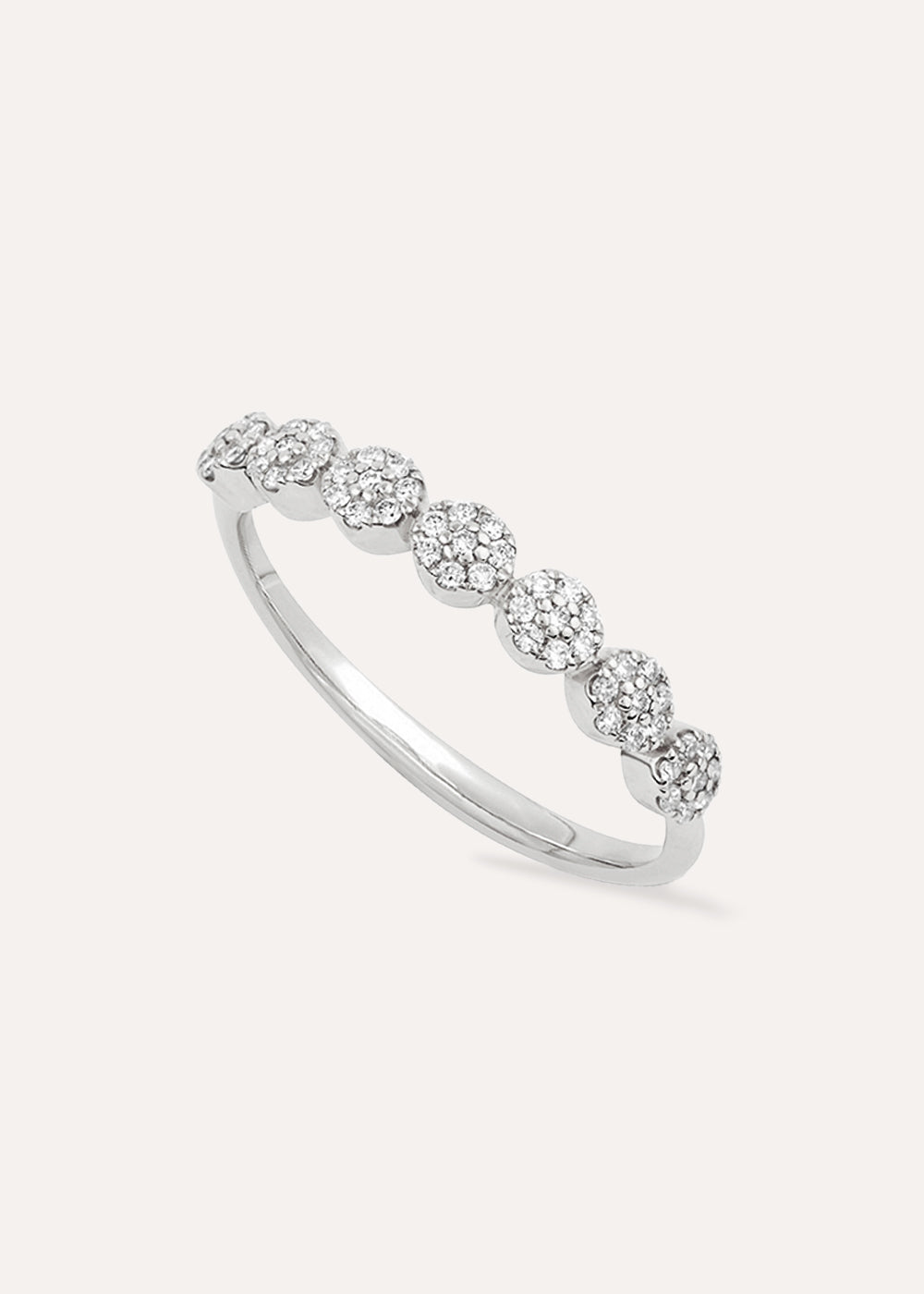 Starflower Diamond Half Eternity Ring