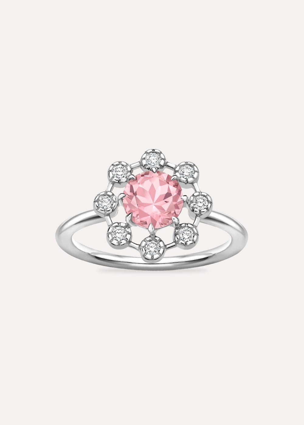 Celandine Pink Tourmaline & Lab-Grown Diamond Ring