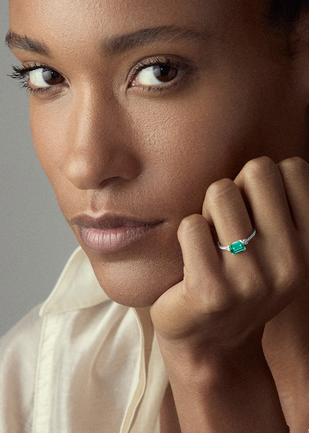 Betony Emerald & Lab-Grown Diamond Ring