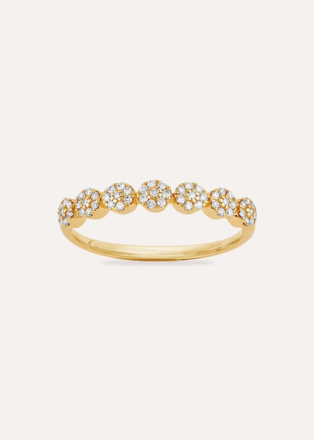 Starflower Diamond Half Eternity Ring
