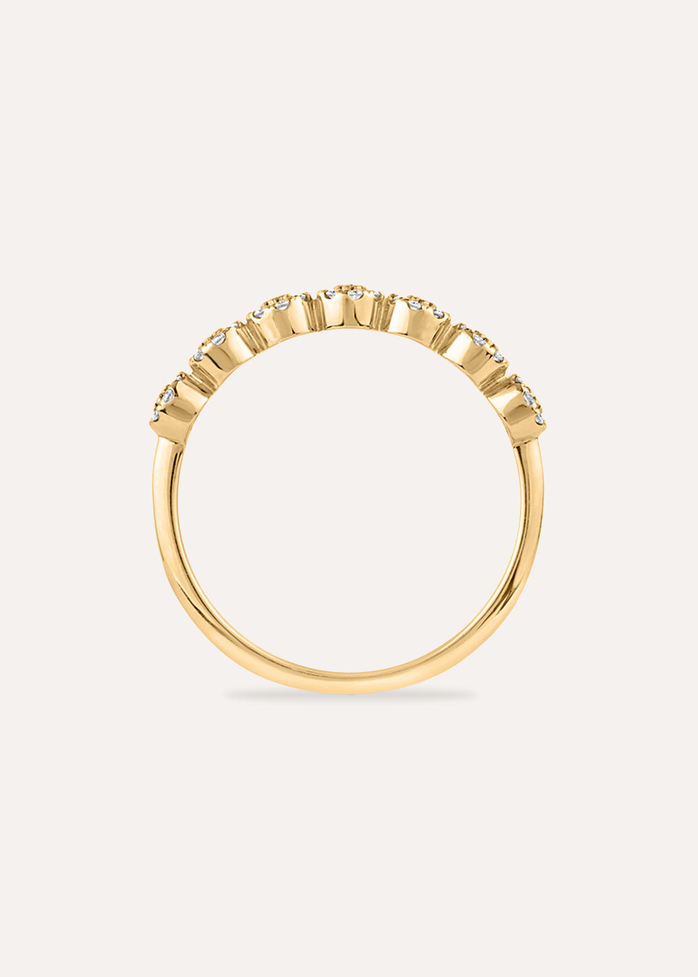 Starflower Diamond Half Eternity Ring