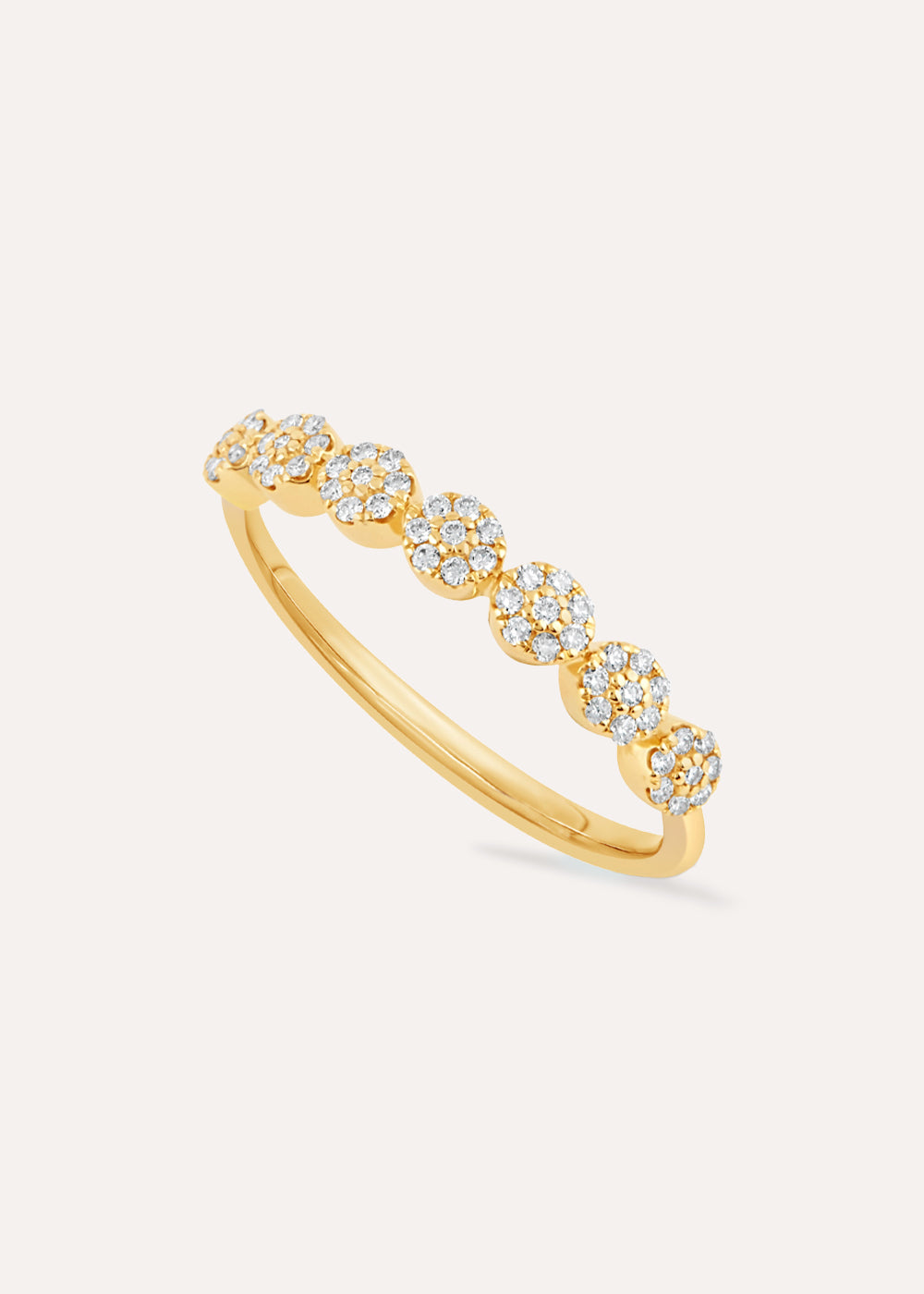 Starflower Diamond Half Eternity Ring