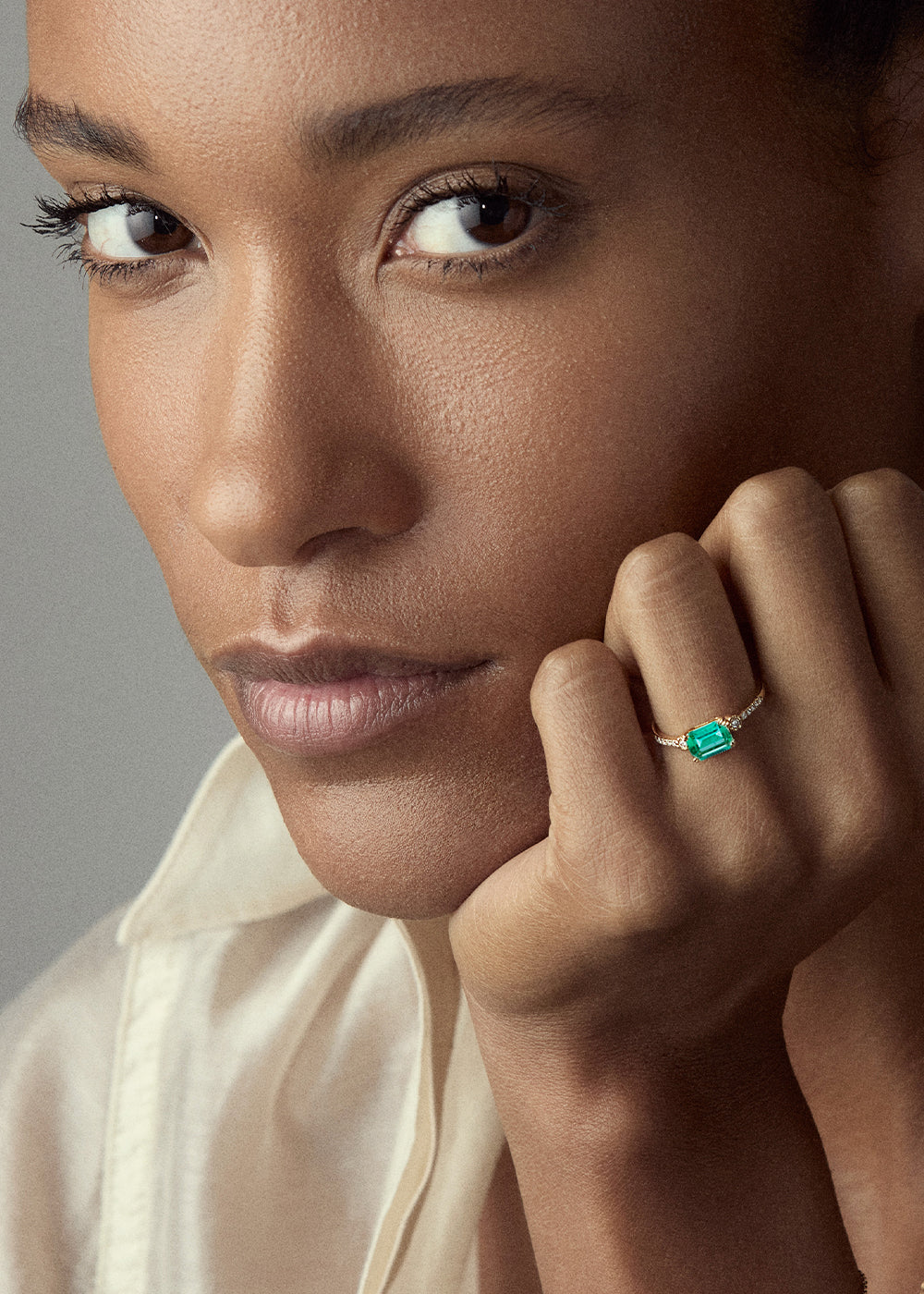 Betony Emerald & Lab-Grown Diamond Ring
