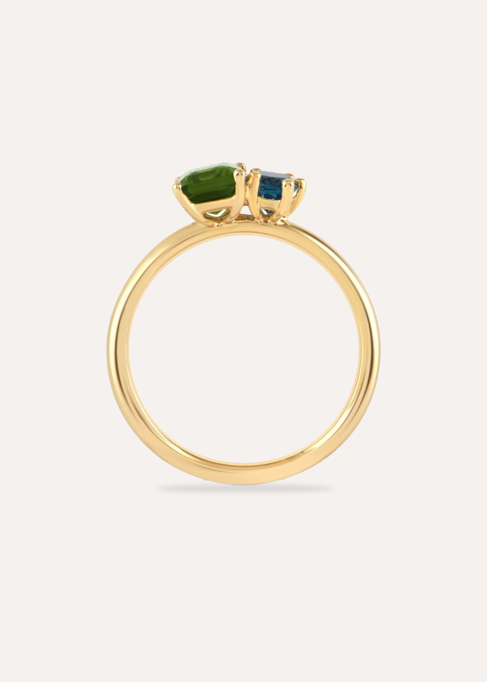 Toi & Moi Tourmaline & Topaz Ring
