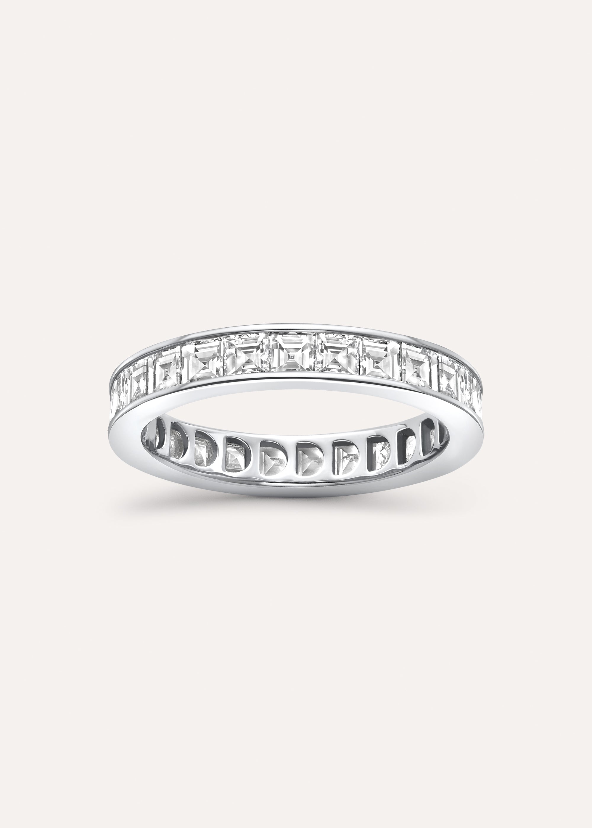 Natural Diamond Carre Eternity Ring