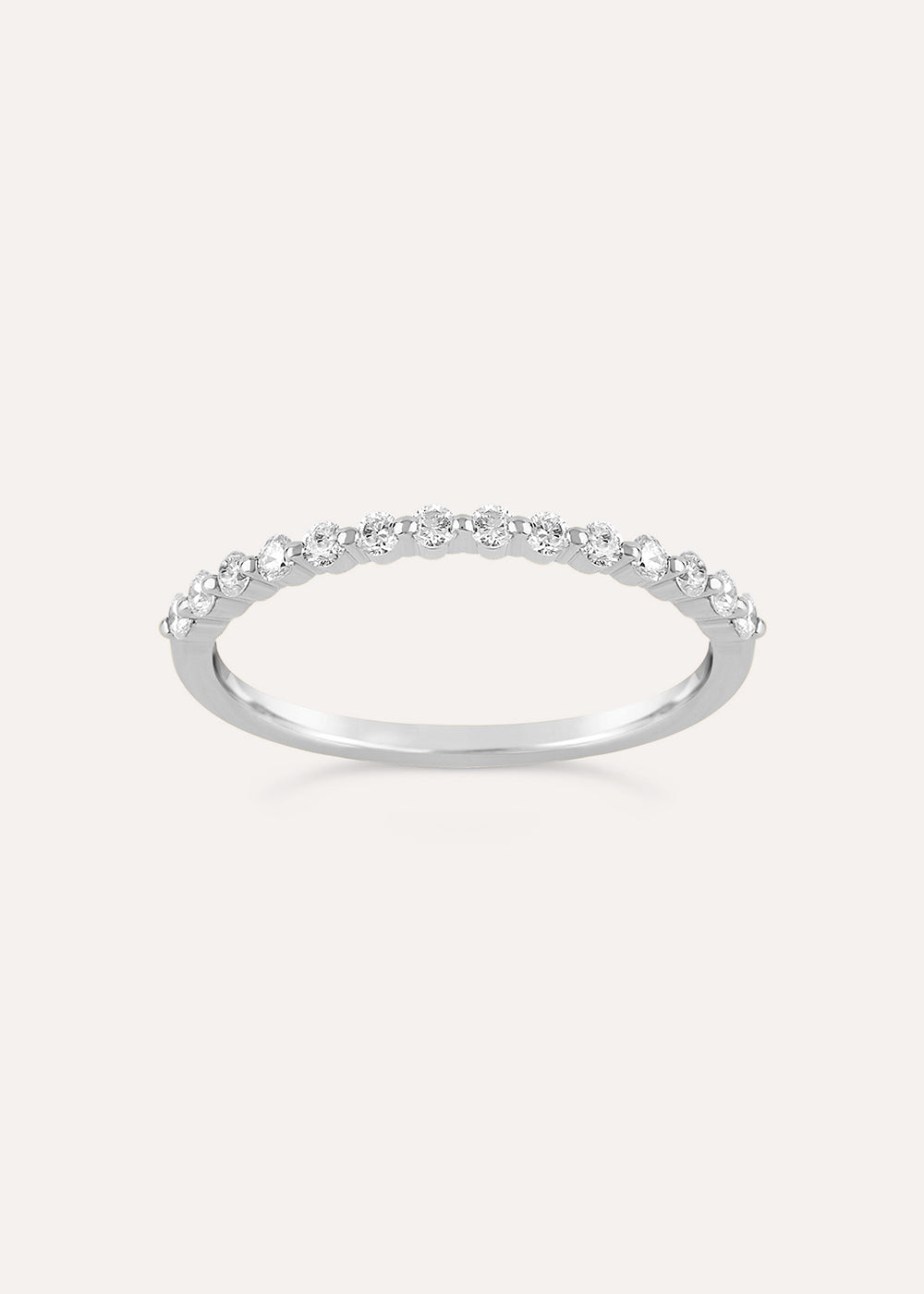 Sweetpea Diamond Half Eternity Ring