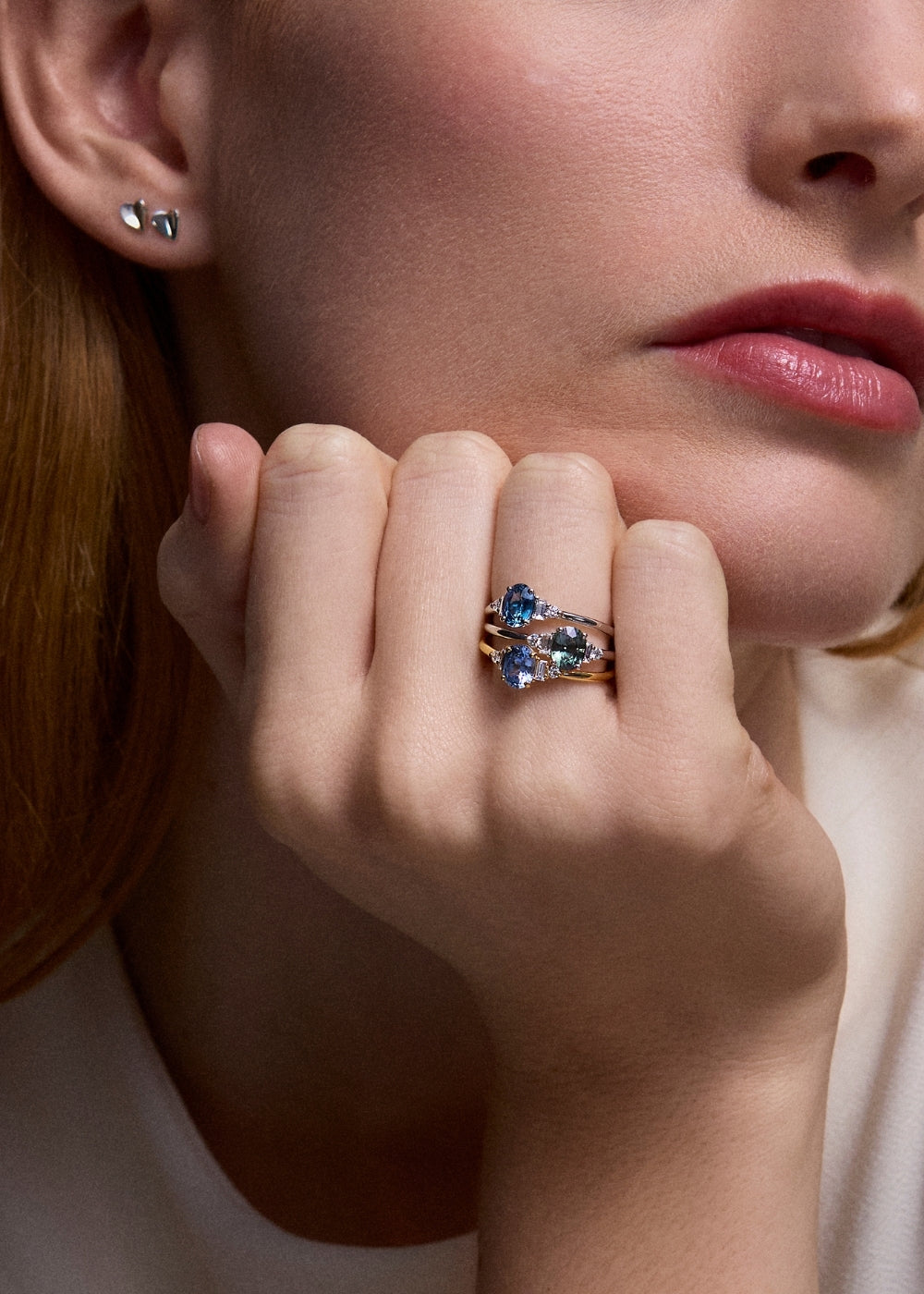 Katie Light Blue Sapphire & Diamond Ring