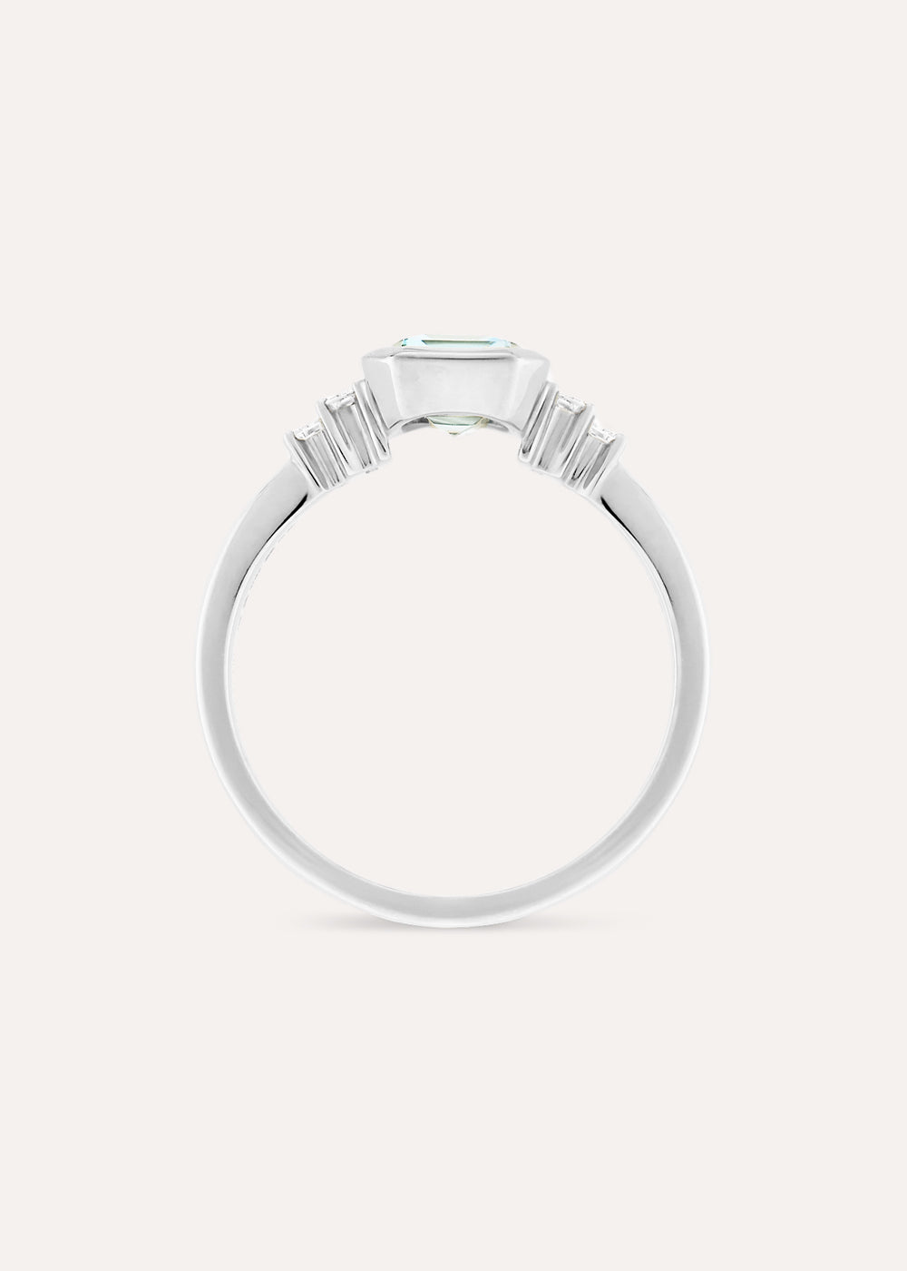 Mila Blue Aquamarine & Diamond Ring