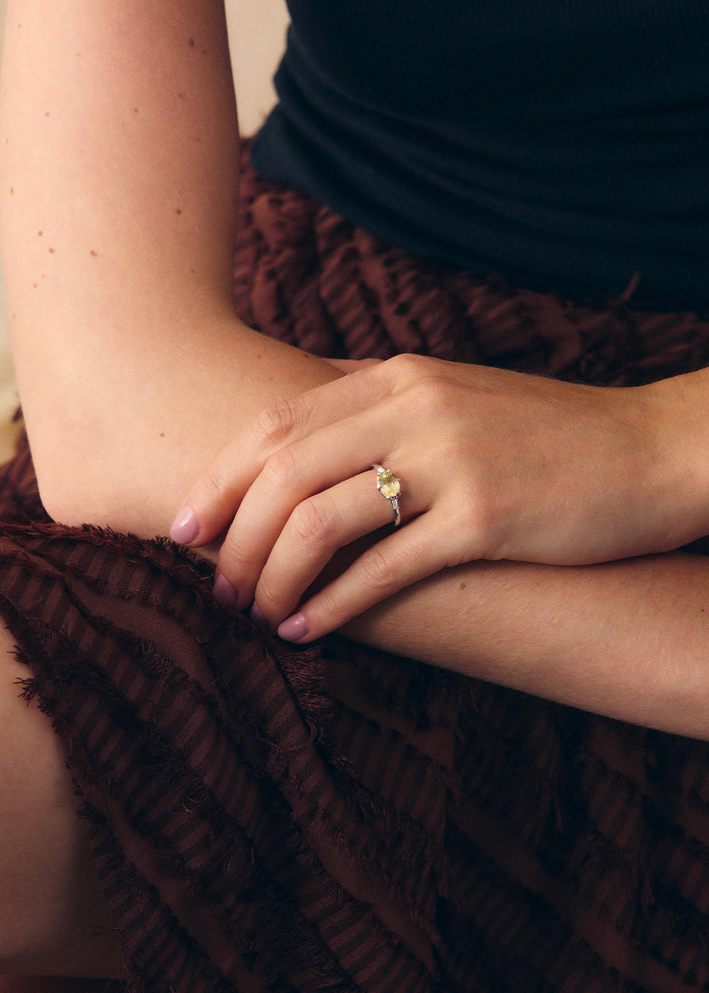 Jenna Yellow Sapphire & Diamond Ring