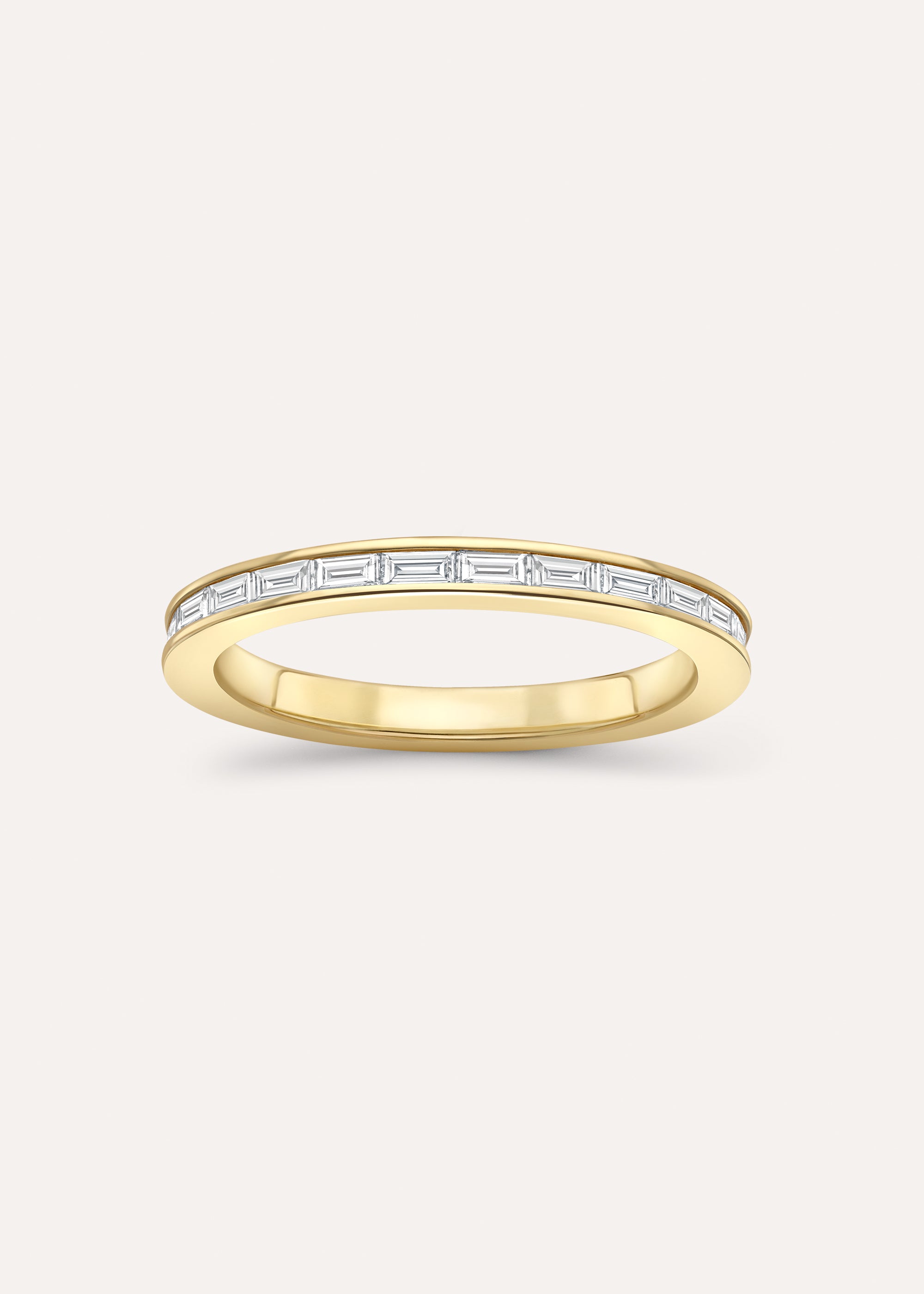 Natural Diamond Baguette Three Quarter Eternity Ring
