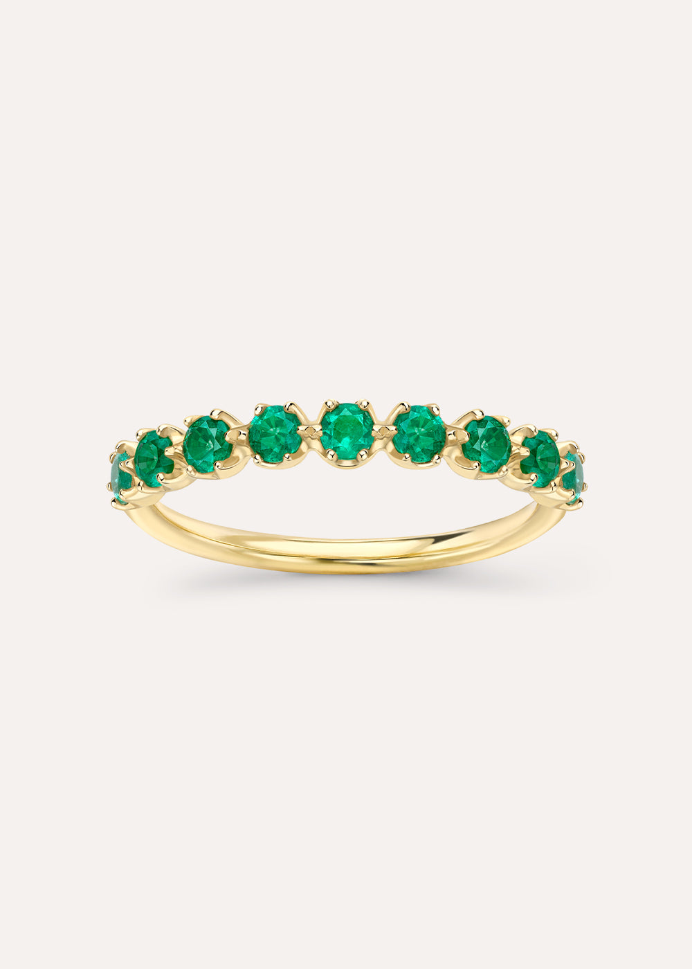 Elyhara Emerald Half Eternity Ring