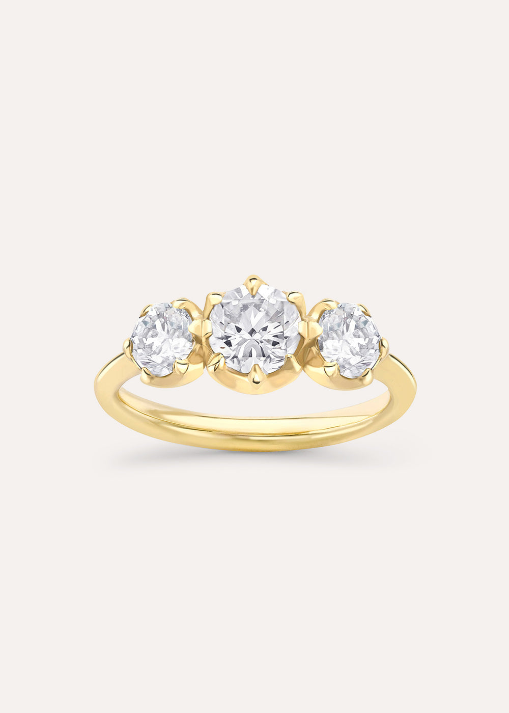Elyhara Medium Trilogy Lab-Grown Diamond Ring