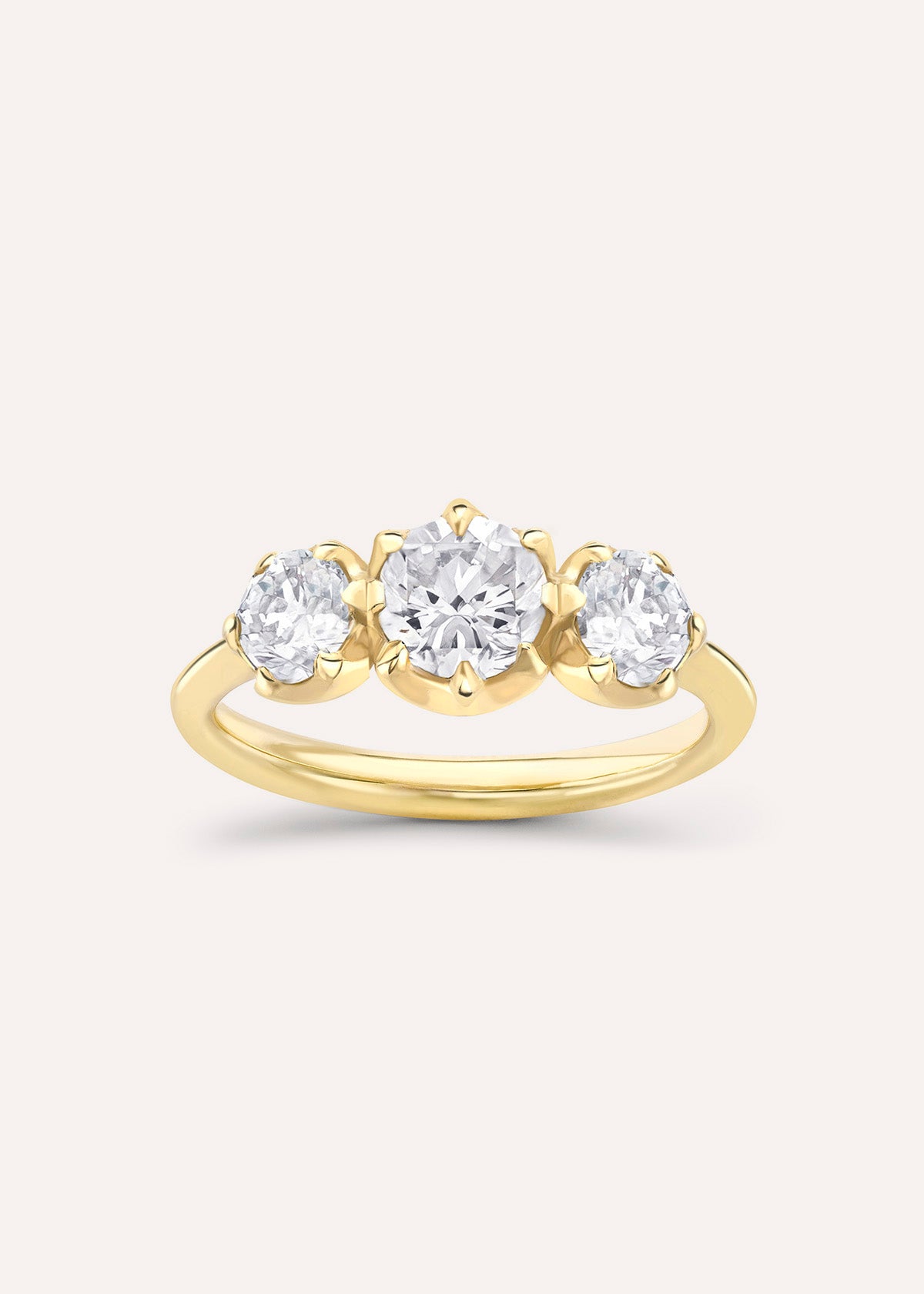 Elyhara Medium Trilogy Lab-Grown Diamond Ring