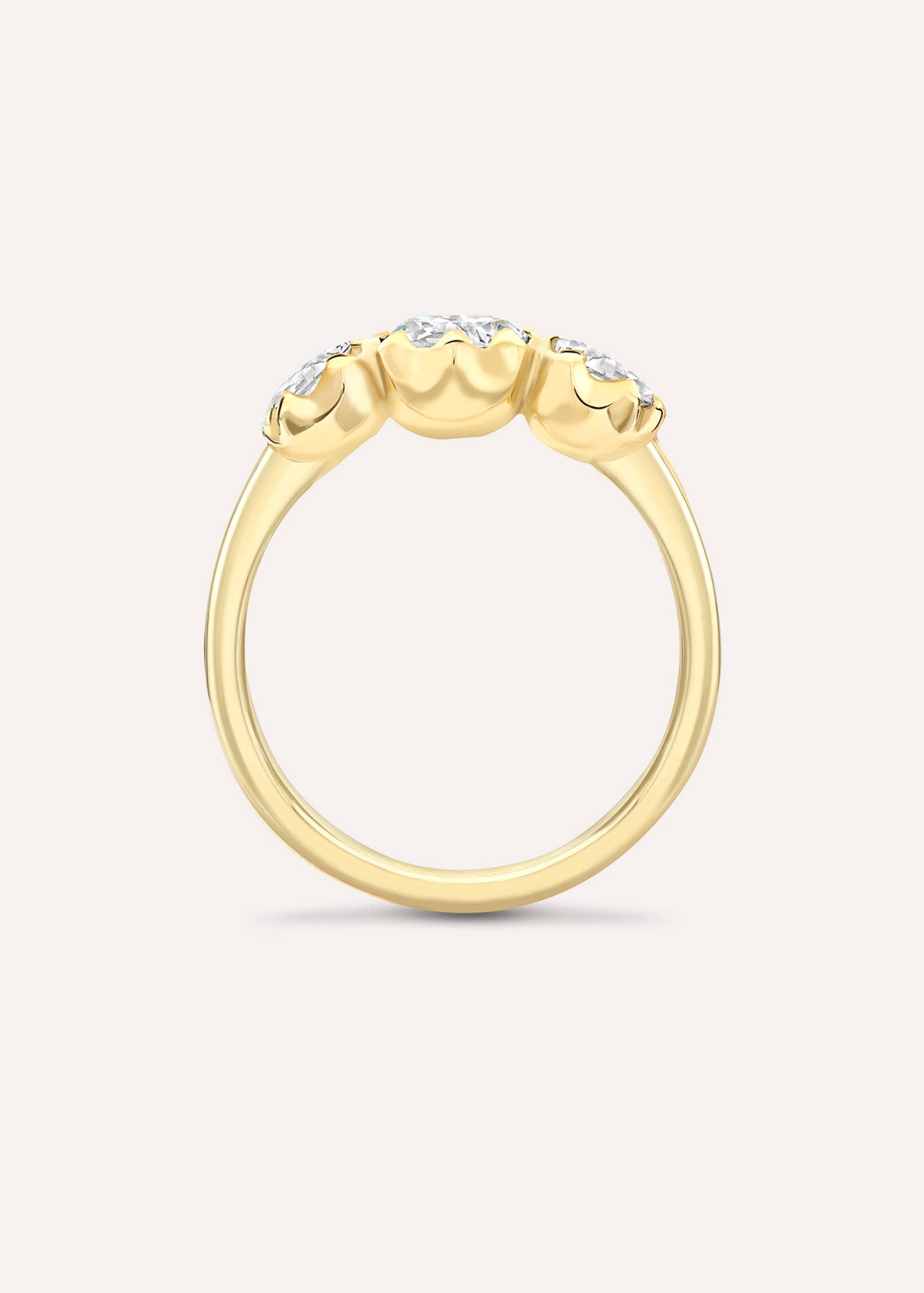 Elyhara Medium Trilogy Lab-Grown Diamond Ring