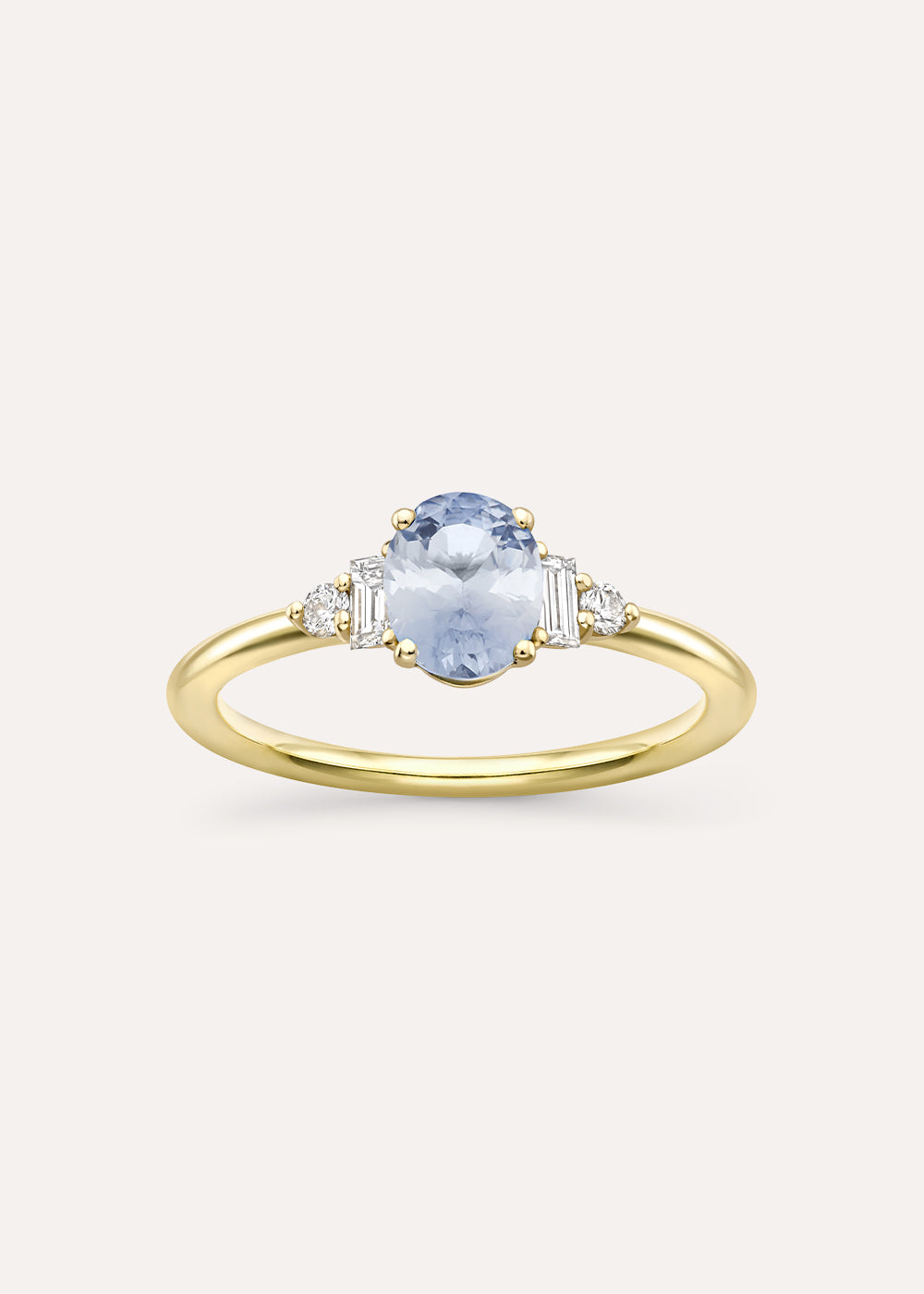 Katie Light Blue Sapphire & Diamond Ring
