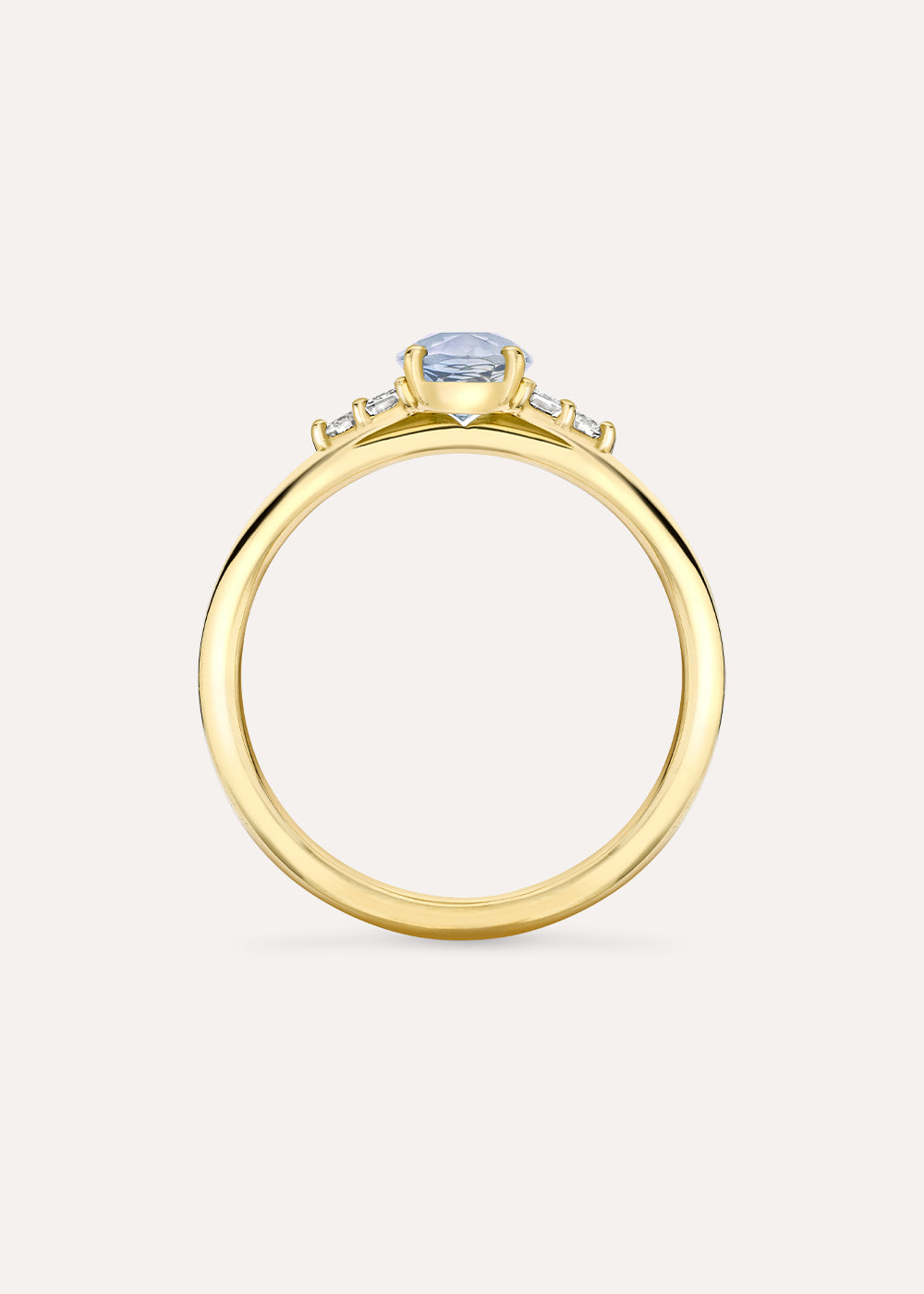 Katie Light Blue Sapphire & Diamond Ring