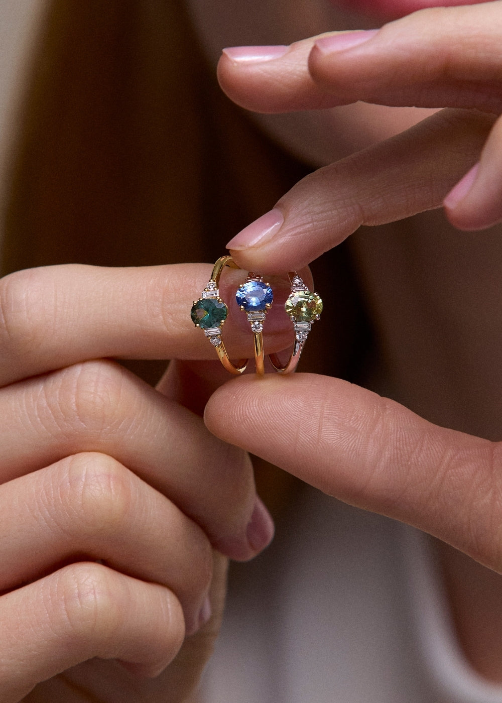 Katie Montana Blue Sapphire & Diamond Ring