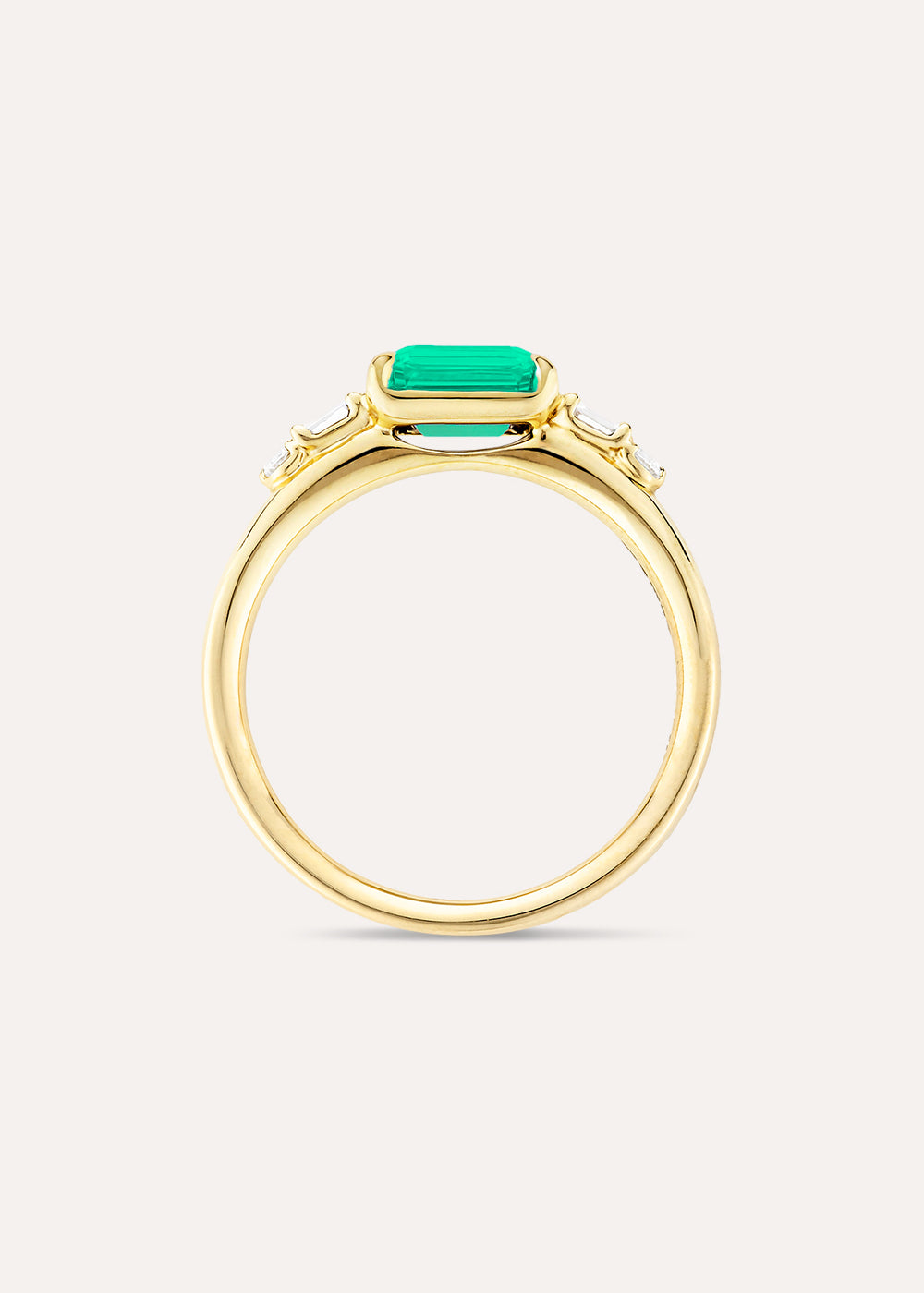 Lena Emerald & Diamond Ring