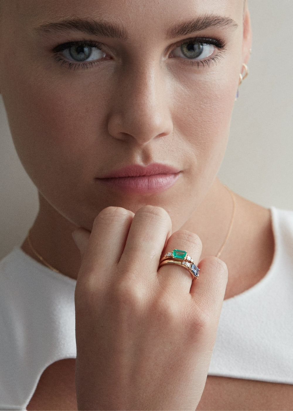 Lena Emerald & Diamond Ring