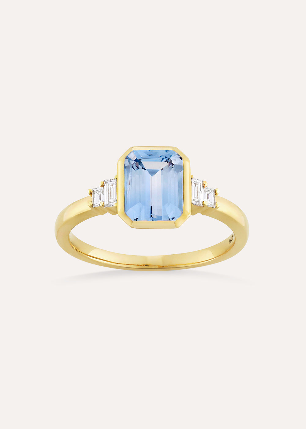 Mila Light Blue Sapphire & Diamond Ring
