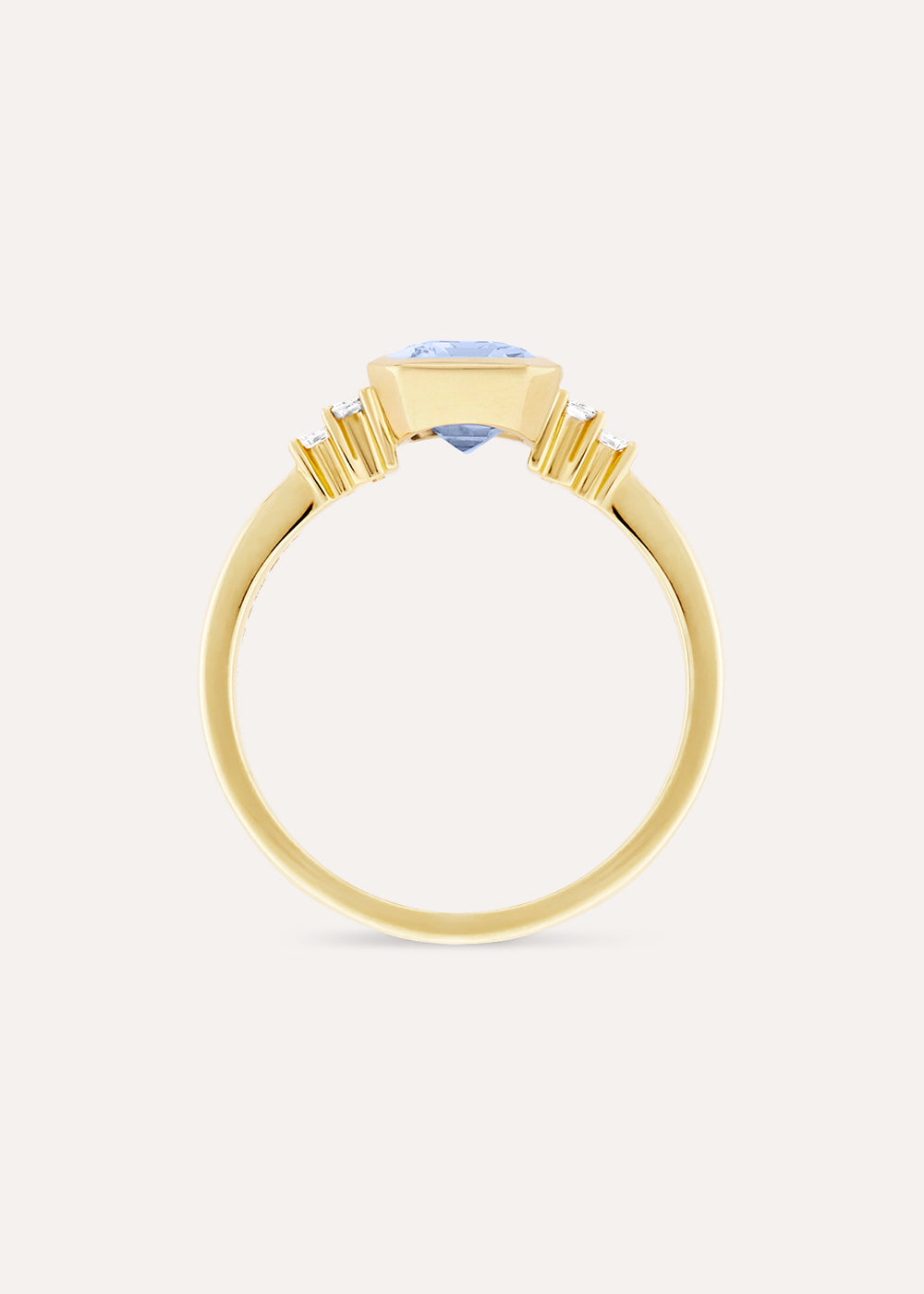 Mila Light Blue Sapphire & Diamond Ring