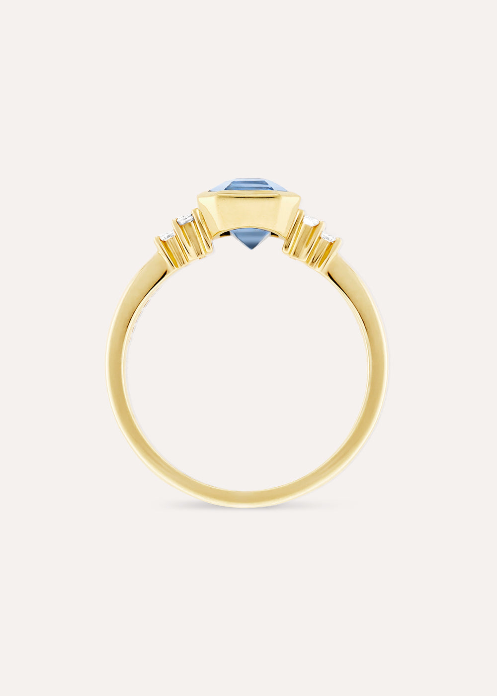 Mila Cornflower Blue Sapphire & Diamond Ring