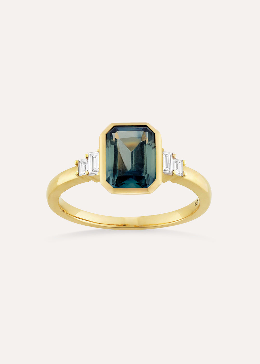 Mila Teal Sapphire & Diamond Ring