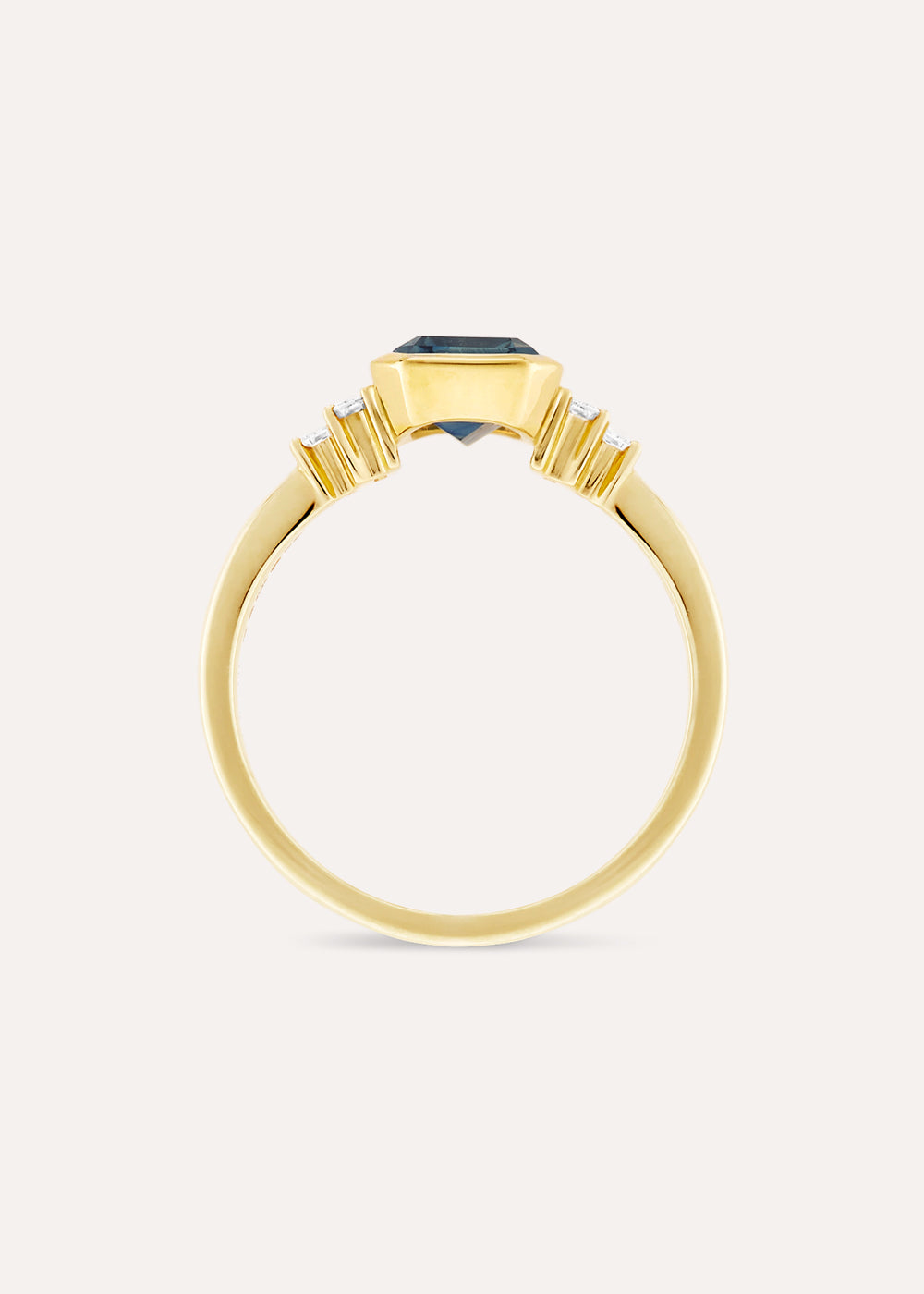 Mila Teal Sapphire & Diamond Ring