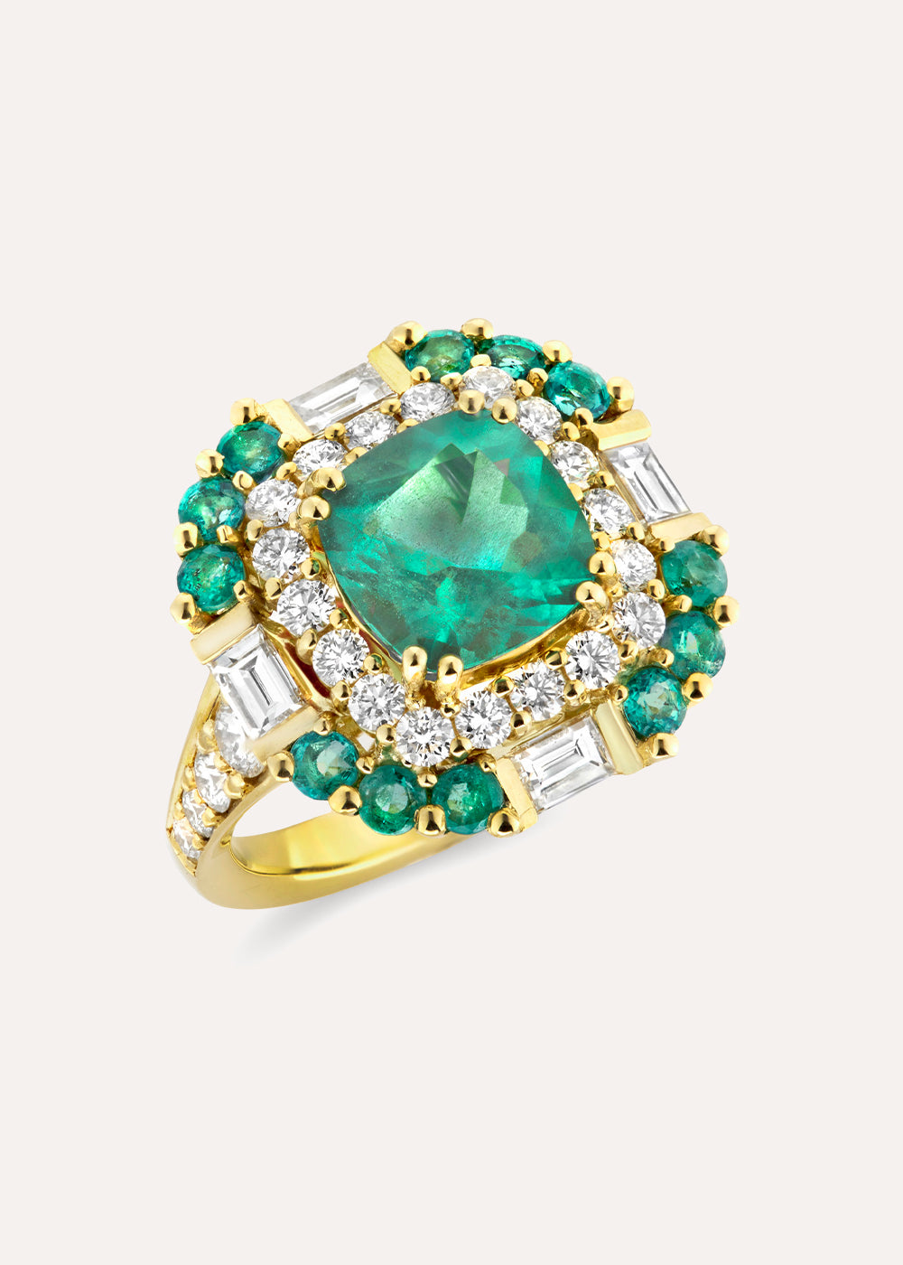 Carmen Emerald & Diamond Ring
