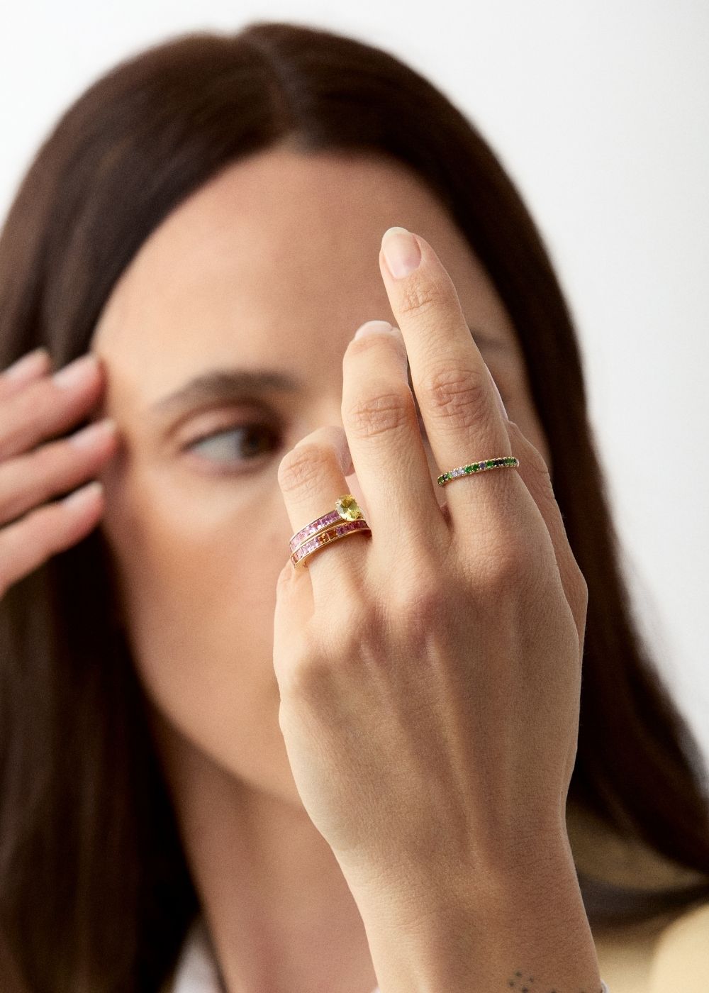 Bit on the Side Yellow & Pink Sapphire Ring