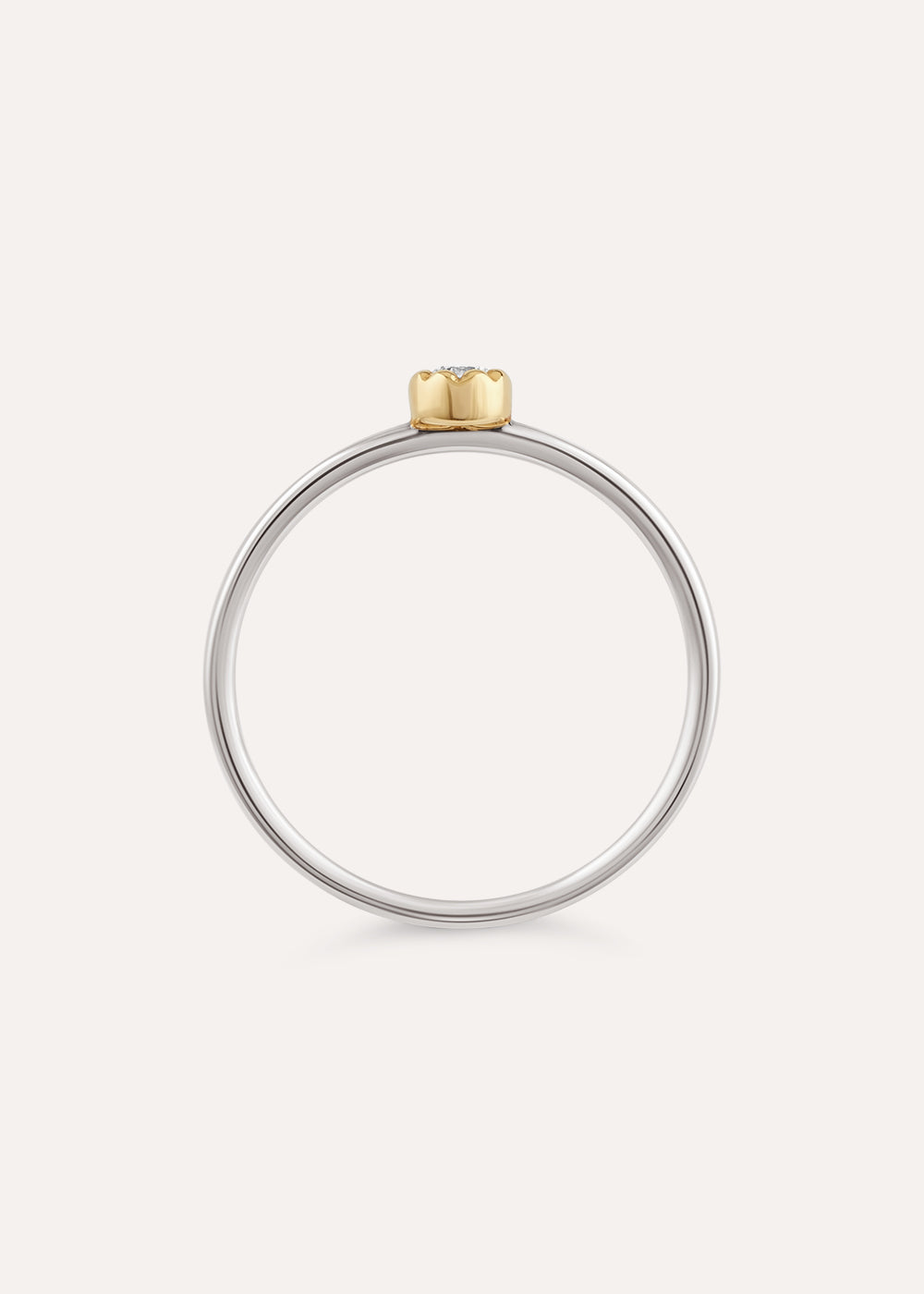 Forget Me Knot Small Lab-Grown Diamond Stacking Ring