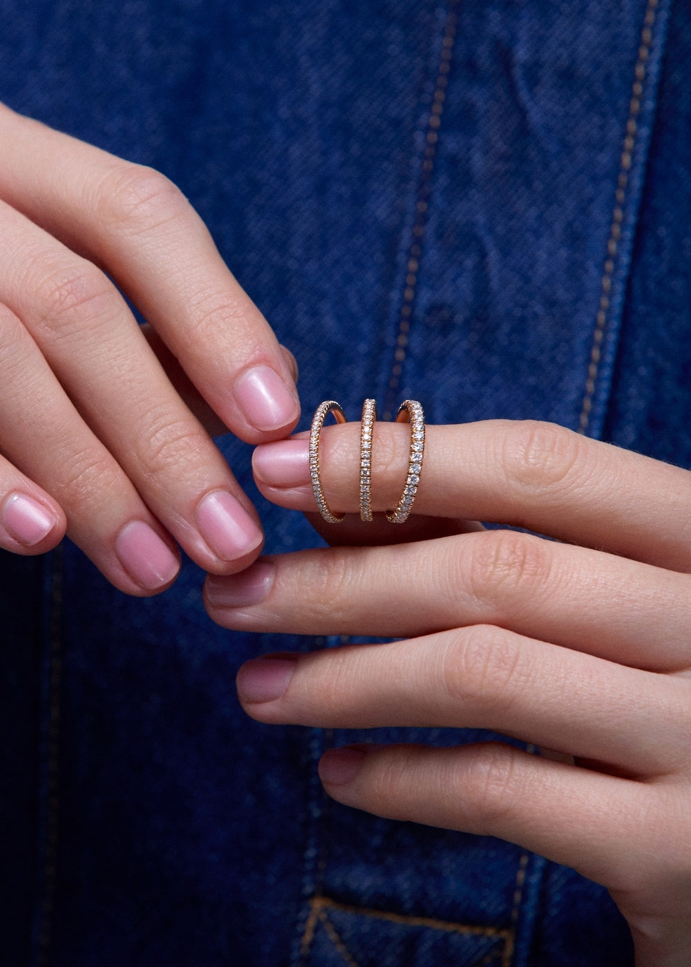 Minnow Three Quarter Small Lab-Grown Diamond Eternity Ring