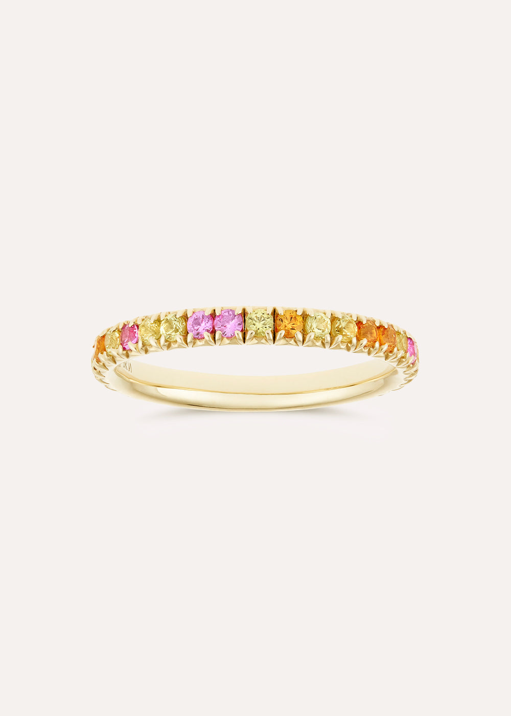 Minnow Three Quarter Medium Multi Sapphire Eternity Ring