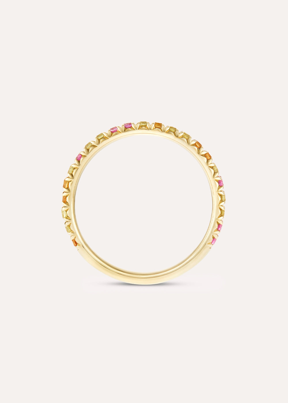 Minnow Three Quarter Medium Multi Sapphire Eternity Ring