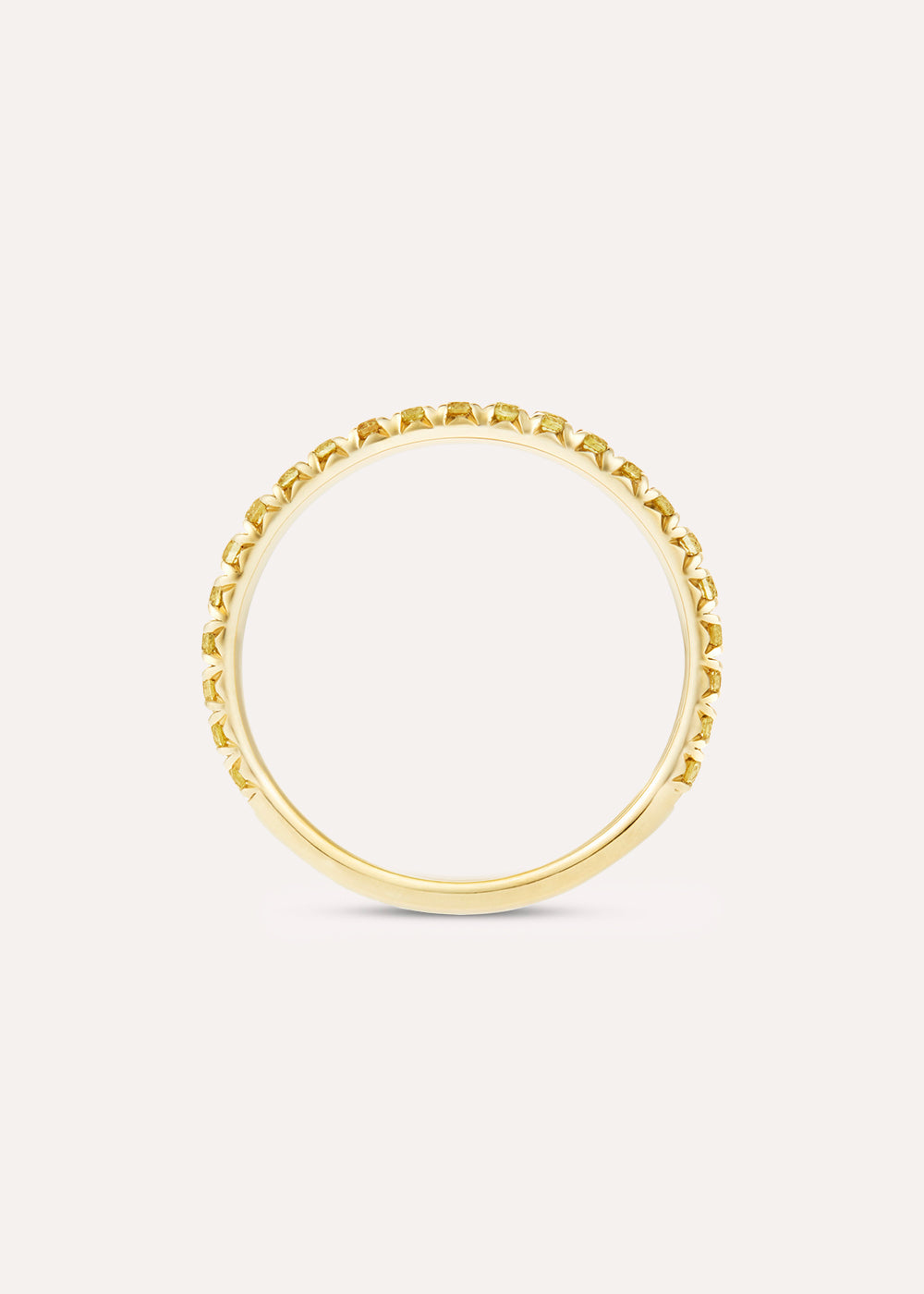 Minnow Three Quarter Medium Yellow Sapphire Eternity Ring